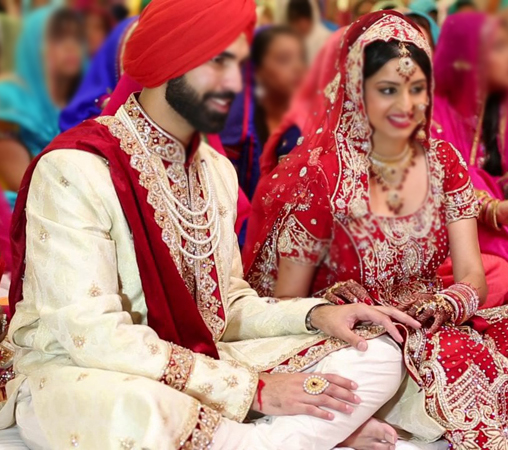 A vibrant and colorful Sikh Wedding Rituals (Anand Karaj), sacred matrimonial rituals of Punjab.