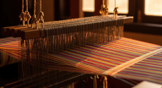 Skilled weavers creating intricate Panipat blankets and durries on traditional handlooms in local weaving centers.