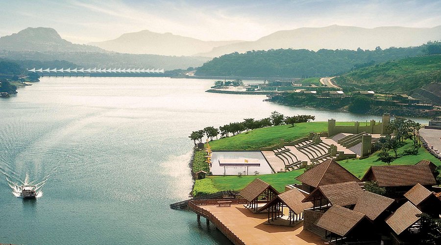 Luxurious Aamby Valley City township with manicured gardens and beautiful architecture.