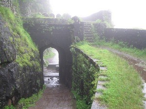 Historic Ajinkyatara Fort perched on a hilltop overlooking Satara city