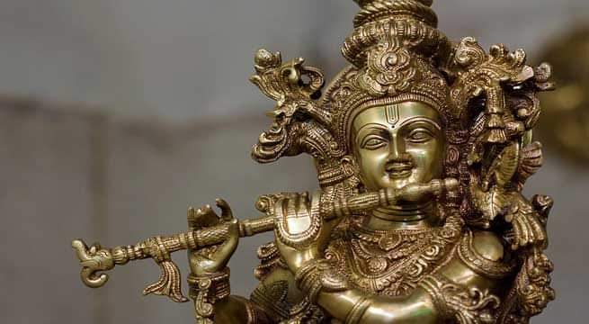 Shiny brass utensils and decorative items crafted by local metalworkers.