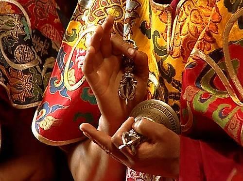 Monks engaged in deep Buddhist chanting inside a ancient gompa in Lahaul and Spiti.