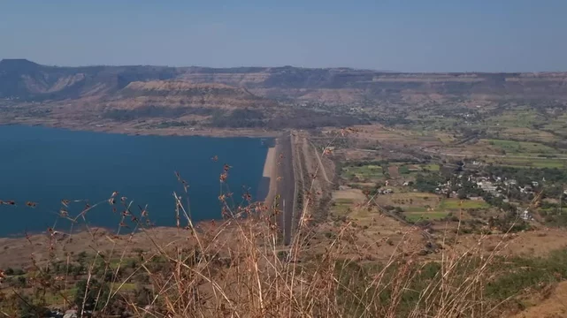 Scenic Dhom Dam backwaters on Krishna River near Satara and Mahabaleshwar