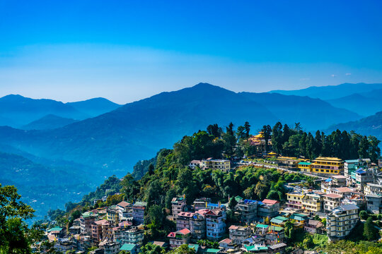 Beautiful Gangtok city view from Kalimpong region showcasing Sikkim's capital hill station charm