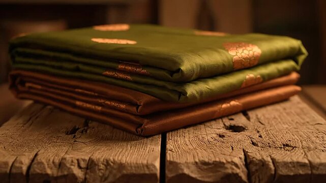 Colorful handloom silk sarees with traditional zari borders.