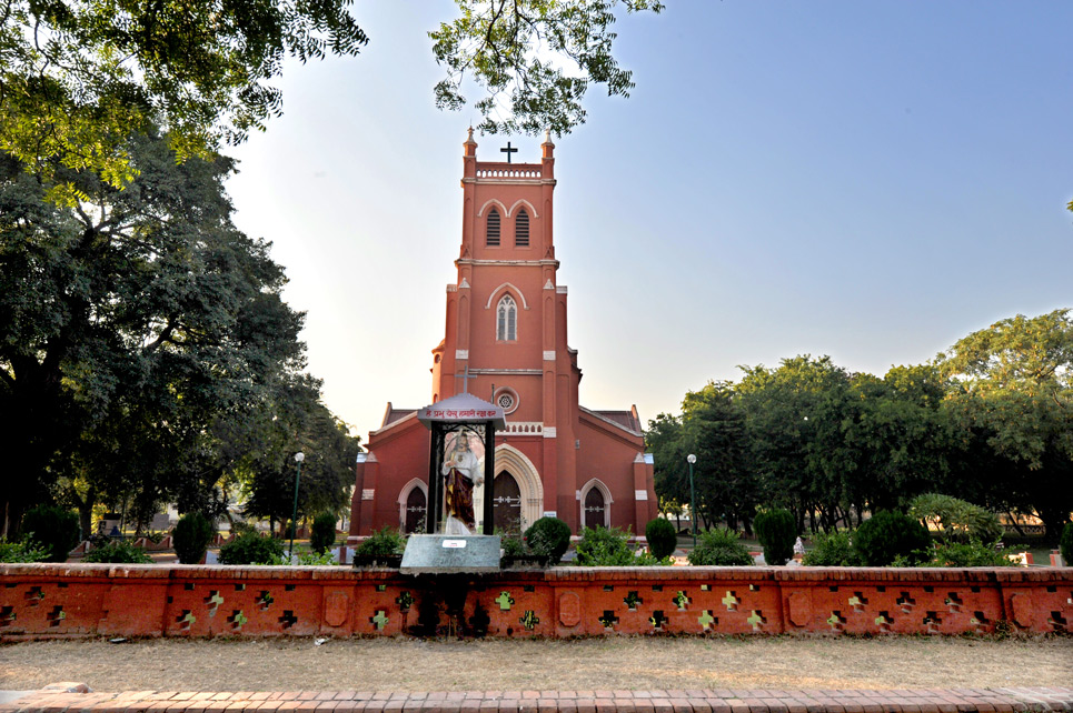 The beautiful Holy Redeemer Church with its Gothic architecture in Ambala Cantonment.