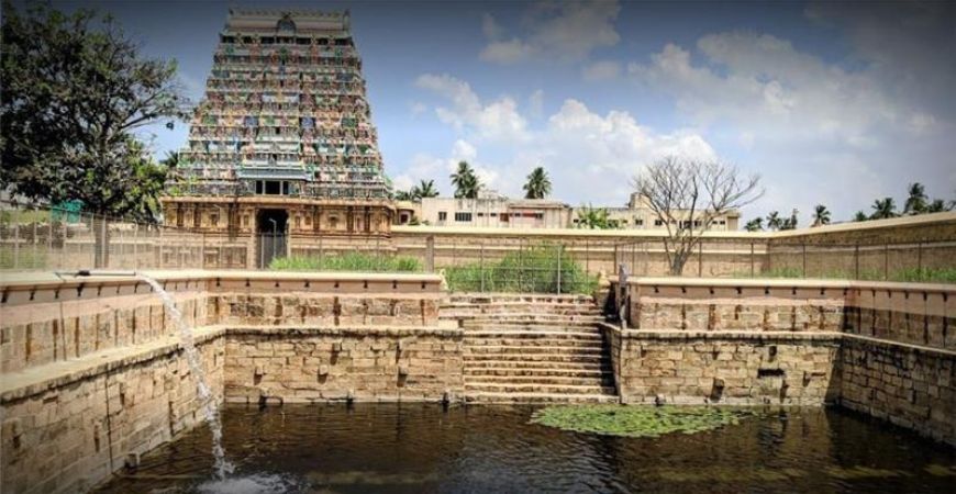 The sacred Jambukeswarar Temple dedicated to Lord Shiva, a key pilgrimage site in Tiruchirappalli.