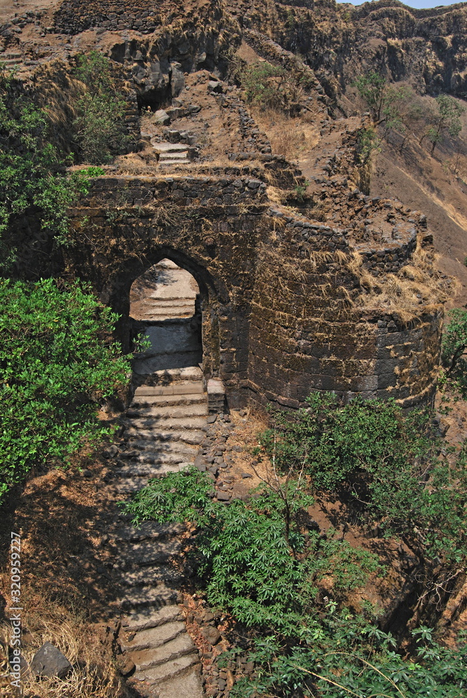 Korigad Fort perched at 923 meters with ancient temple structures, a historic places to visit Khandala for trekking enthusiasts.