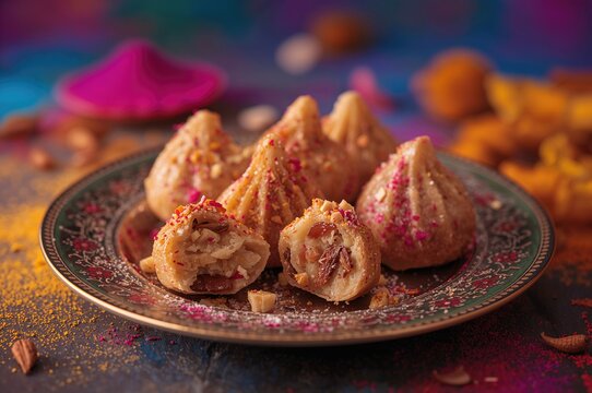 Sweet Mawa Bati dessert, a local specialty made from reduced milk and dry fruits.