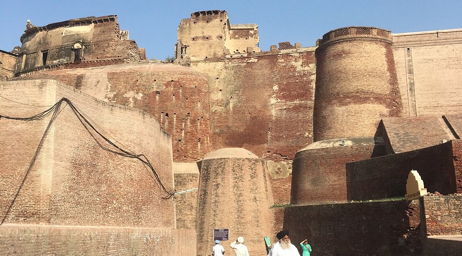 Ancient Bathinda Fort Qila Mubarak featuring massive stone walls and historic architecture dating back 1900 years