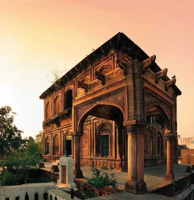 Interior view of the revered Shahpeer Sahab ka Mazaar, a Sufi shrine.
