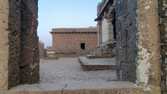 Ancient Shiva temple at Shikhar Shinganapur with unique architectural features