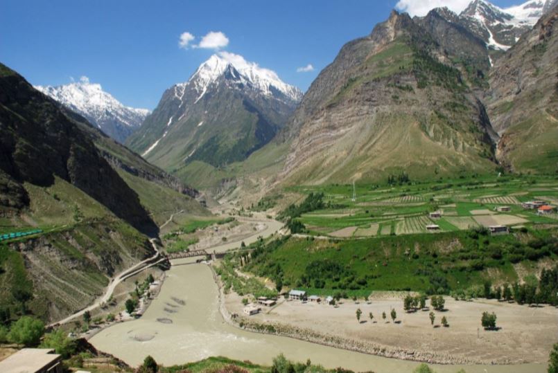 The powerful river confluence at Tandi, a natural wonder among places to visit in Lahaul and Spiti.