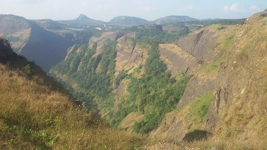 Breathtaking sunrise view at Tiger's Point places to visit Lonavala showing dramatic cliff edge overlooking misty valleys