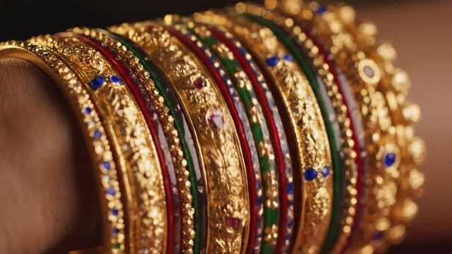 Colorful traditional bangles and jewelry sets displayed in Ambala's local markets.