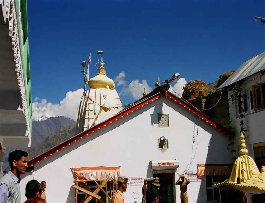 The white spire of Triloknath Temple, a unique blend of faiths among places to visit in Lahaul and Spiti.