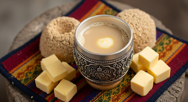 Roasted barley flour known as Tsampa, a dietary staple of the region.