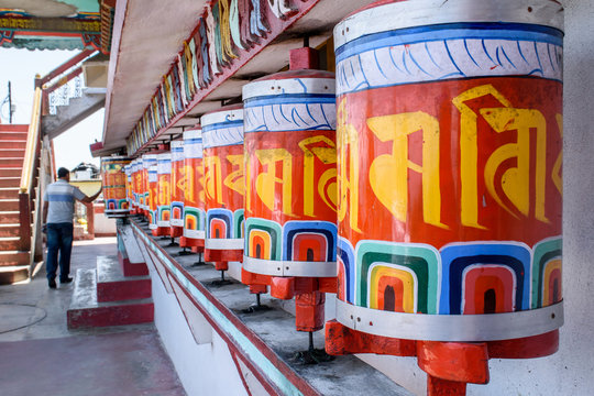 Colorful Zang Dhok Palri Phodang Buddhist monastery in Kalimpong with traditional Tibetan architecture