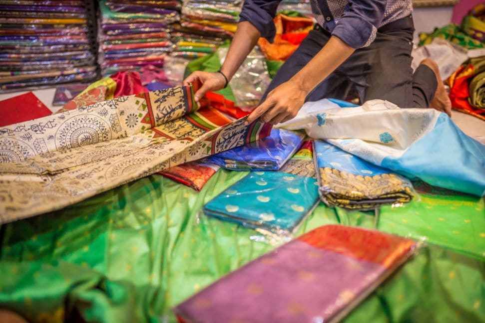 A bustling local market scene in Roorkee.