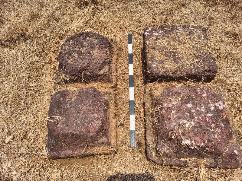 Octagonal Pillar Bases (2×2 Formation), Narayangad
