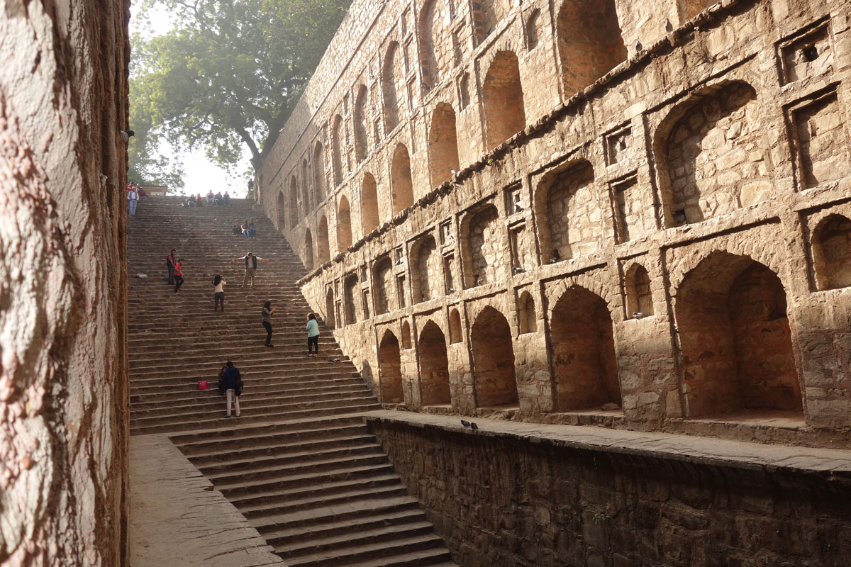 Historic staircase view of Agrasen Ki Baoli