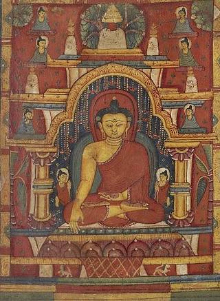 Buddha painting at Prathvinath Temple