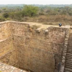 Stone fort walls of Tughlaqabad Fort