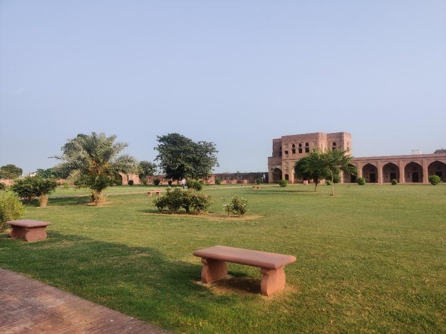 Beautified courtyard of the sarai at Nurmahal, Punjab