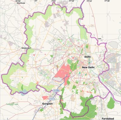 Geographical Locations of Mehrauli, Delhi